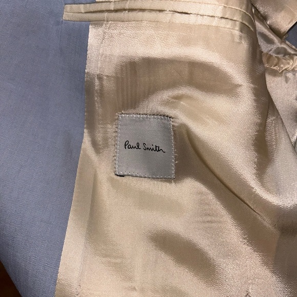Paul Smith 100% Linen Light Blue Jacket - Picture 3 of 4